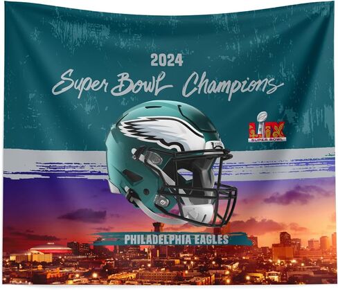 شمال غرب فيلادلفيا إيجلز NFL 2024 Super Bowl 59 Champions معلق على الحائط، 34 × 40 بوصة in Saudi Arabia