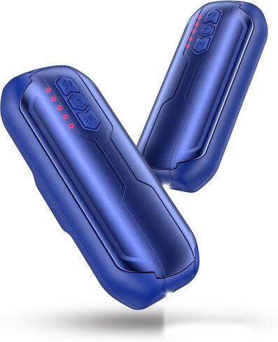 Rechargeable Hand Warmers 2 Pack - 6000mAh AI Handwarmers with Flashlight & 5 Level, 20Hrs Long Lasting, 2 in 1 Portable Electric Heater, Gift for Women/Men/Christmas/Golf/Camping/Hunting in Saudi Arabia