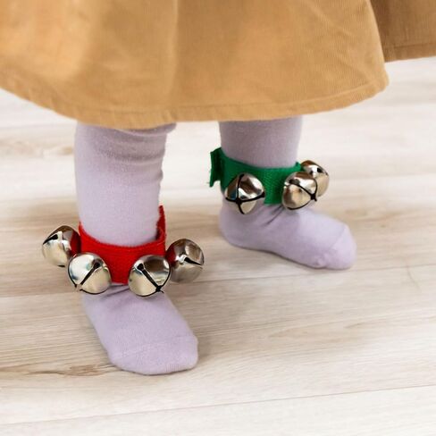4pcs Wrist Bells, Jingle Bells Ankle Bells Wrist Bells Bracelet Percussion Instruments Musical Rhythm Band 4 Silver Bells for Party Christmas, Purple in Saudi Arabia