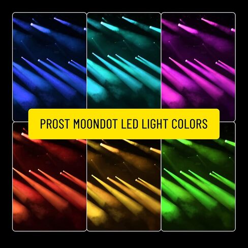 Prost Lighting MoonDot RGBW USB-Powered Mini LED Par Lights with Lenses and Splitters for Events, Party, Wedding Hall & Stage Show - 75ft Non Directional Wireless Range - Set of 1 in Saudi Arabia