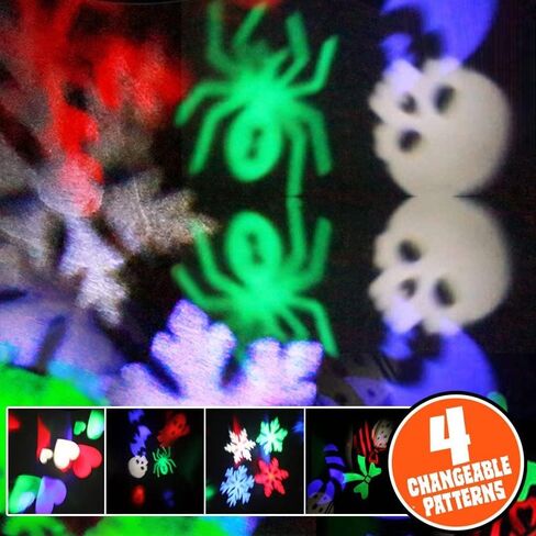 LED GOBO Projector ~ Comes with 4 Changeable Gobos: Christmas, Snowflakes. Halloween and Hearts! in Saudi Arabia