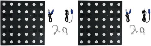 Rockville Stage Matrix 36 RGB 6x6 Tri-Colored Matrix Blinder Light، 36x3W LEDs، شعاع 3 درجات، تحكم DMX، أوضاع تلقائية، لدي جي، النوادي، وعروض المسرح، قطعتان in Saudi Arabia