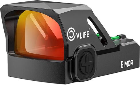 CVLIFE WolfCovert Motion Awake 6 MOA Red/Green Dot Sight for Doctor Cut, Integrated Fiber Red Dot Scope for Full-Sized Pistols, Open Reflex Optics Sight with Adapter for MOS & 21MM Picatinny in Kuwait