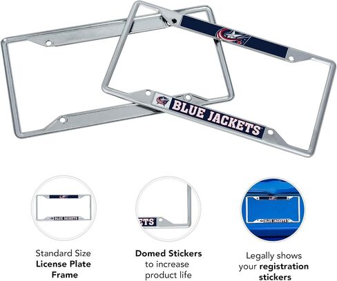 Desert Cactus Columbus Blue Jackets Car Accessories NHL Team National Hockey League Metal License Plate Frame for Front or Rear of Car (Up Close) in Saudi Arabia