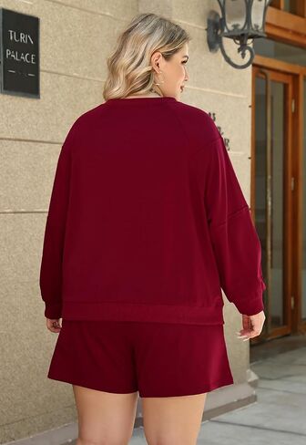 Nemidor حجم كبير الخريف Sweatsuit للنساء الربيع مطابقة صالة مجموعات عادية كم طويل بلوزات وسروال وتتسابق 2 قطعة in Saudi Arabia