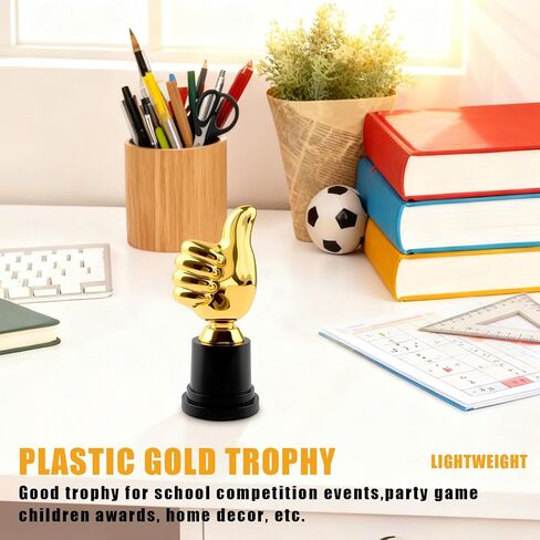 Golden Thumbs Up Trophy, 1PCS Thumbs Trophy Award/ 1st Trophy Set with Glass Thumbs Up for Sports Tournaments, Talent Show, Party Favor, Game Classroom Job Football Competition Rewards Gift in Saudi Arabia