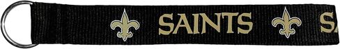 سلسلة مفاتيح بحبل من Siskiyou Sports NFL New Orleans Saints، باللون الأسود in Saudi Arabia