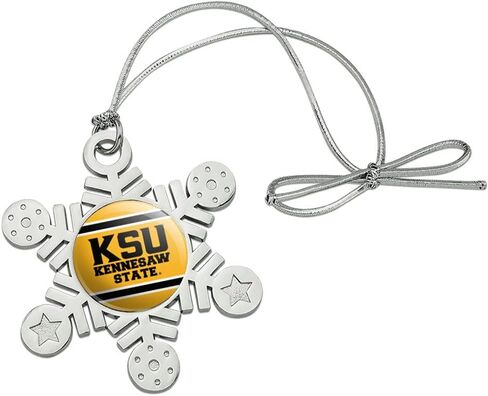 GRAPHICS & MORE Kennesaw State KSU Stripes Metal Snowflake Christmas Tree Holiday Ornament in Saudi Arabia