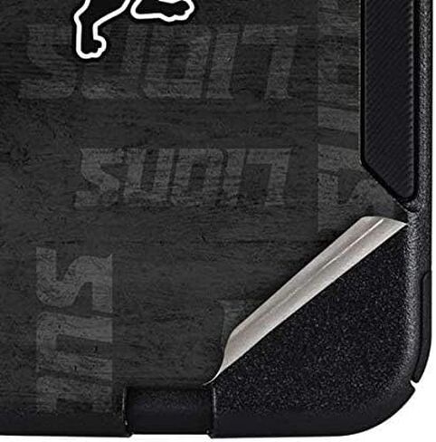 Skinit Decal Phone Skin Compatible with OtterBox Commuter Case for iPhone 12 - Officially Licensed NFL Detroit Lions Black & White Design in Saudi Arabia