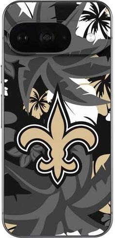 Skinit Decal Phone Skin Compatible with Google Pixel 9 - Officially Licensed NFL New Orleans Saints Tropical Print Design in Saudi Arabia