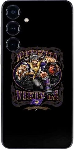 Skinit Decal Phone Skin Compatible with Galaxy S25 Plus - Officially Licensed NFL Minnesota Vikings Distressed Design in Saudi Arabia