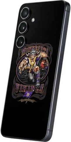 Skinit Decal Phone Skin Compatible with Galaxy S25 Plus - Officially Licensed NFL Minnesota Vikings Distressed Design in Saudi Arabia
