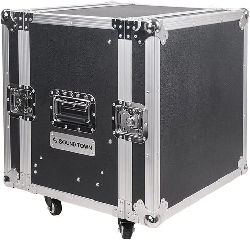 Sound Town 8U Rack Case with 2U Rack Drawer, Casters, for 19" Amps, Mixers, Microphone Receivers (STRC-8U2DR) in Saudi Arabia