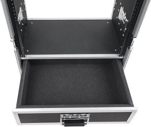 Sound Town 8U Rack Case with 2U Rack Drawer, Casters, for 19" Amps, Mixers, Microphone Receivers (STRC-8U2DR) in Saudi Arabia