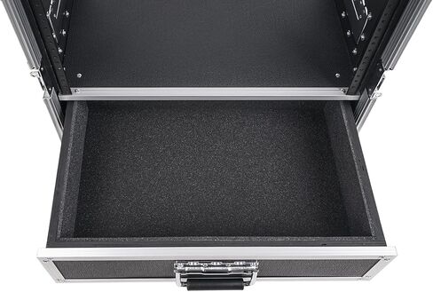 Sound Town 8U Rack Case with 2U Rack Drawer, Casters, for 19" Amps, Mixers, Microphone Receivers (STRC-8U2DR) in Saudi Arabia