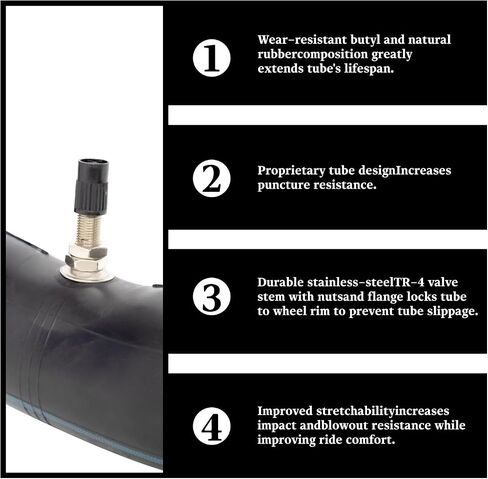 2 Pack 3.50/4.10-17 Tube 3.25-17 Inner Tube 100/90-17 Tube - TR4 in Saudi Arabia