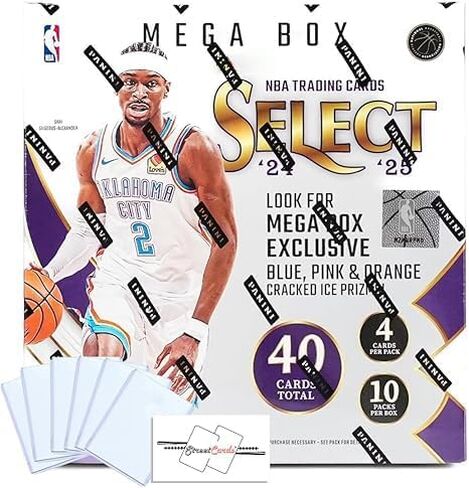 2024-25 Select Basketball Mega Box with 40 Trading Cards + 6 Toploaders + StreetCards Magnet! in Kuwait
