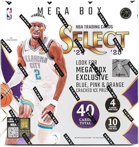 2024-25 Select Basketball Mega Box with 40 Trading Cards + 6 Toploaders + StreetCards Magnet! in Kuwait