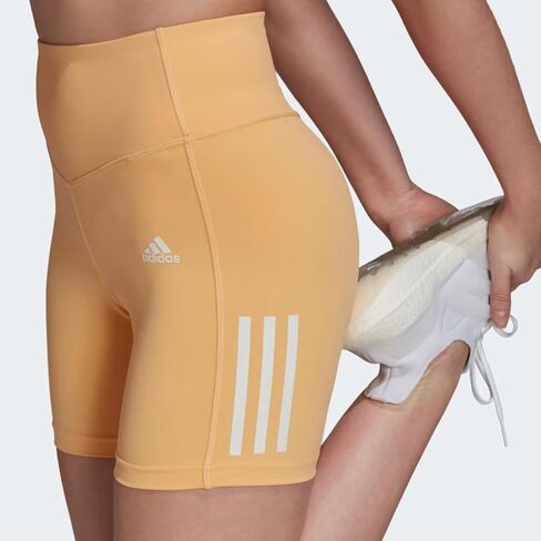 Adidas Women's Hyperglam Training Tight Shorts, Pulse Amber in Saudi Arabia