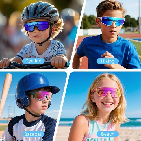 3 Pack Kids Sunglasses Youth Baseball Sunglasses for 3-12 Boys Girls Sports Cycling Running UV Protection Goggles in Saudi Arabia