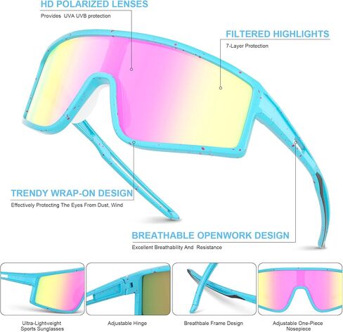 3 Pack Kids Sunglasses Youth Baseball Sunglasses for 3-12 Boys Girls Sports Cycling Running UV Protection Goggles in Saudi Arabia
