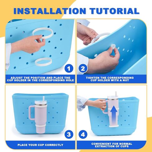 Accessories for Bogg Bag Cup Holder, Bogg Cup Holder for Stanley 40 Oz & All Large Bogg Bags，Leak-Proof Drink Holder with Universal Design(Fits Stanley Cup, Bogg Bag Large, Bog Bag Models) in Saudi Arabia