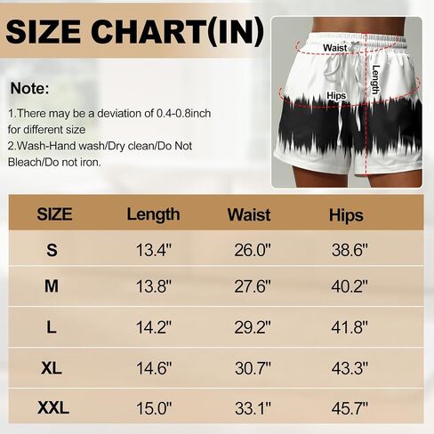 Womens Summer Drawstring Elastic High Waist Comfy Floral Print Lightweight Loose Fit Short Pants in Saudi Arabia