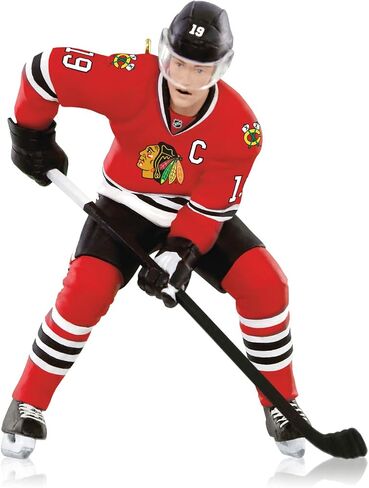 Hallmark Keepsake Ornament NHL Chicago Blackhawks Jonathan Toews Hockey in Saudi Arabia