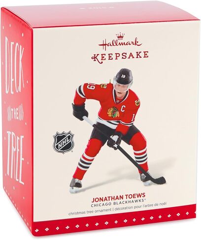 Hallmark Keepsake Ornament NHL Chicago Blackhawks Jonathan Toews Hockey in Saudi Arabia