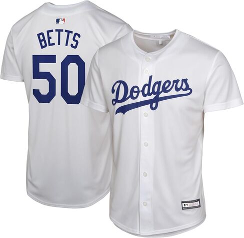 Outerstuff Mookie Betts Los Angeles Dodgers MLB Kids Youth 8-20 White Home Player Jersey in Saudi Arabia