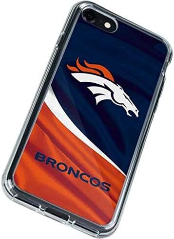 حافظة هاتف Skinit الشفافة متوافقة مع iPhone SE (الجيل الثاني والثالث) - تصميم مرخص رسميًا من NFL Denver Broncos in Saudi Arabia