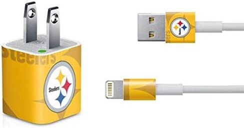 Skinit Decal Other Skin Compatible with iPhone Charger (5W USB) - Officially Licensed NFL Pittsburgh Steelers Team Jersey Design in Saudi Arabia