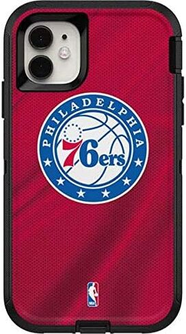 Skinit Decal Skin Compatible with OtterBox Defender iPhone 11 Case - Officially Licensed NBA Philadelphia 76ers Jersey Design in Saudi Arabia