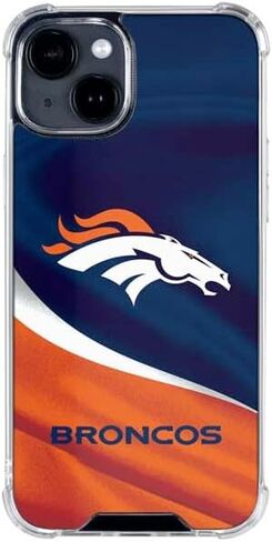 Skinit Clear Phone Case Compatible with iPhone 14 Plus - Officially Licensed NFL Denver Broncos Design in Saudi Arabia