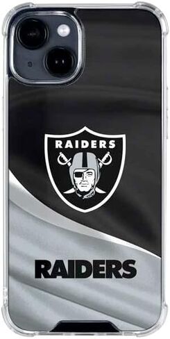 Skinit Clear Phone Case Compatible with iPhone 14 Plus - Officially Licensed NFL Las Vegas Raiders Design in Saudi Arabia