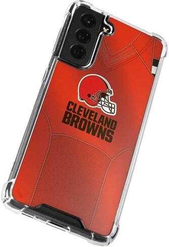 Skinit Clear Phone Case Compatible with Galaxy S22 - Officially Licensed NFL Cleveland Browns Team Jersey Design in Saudi Arabia