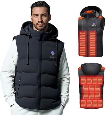 Heated Vest 6 Heat Levels, 23 Heat Zones,Lightweight,Washable,Unisex (Battery Pack Not Included) in Saudi Arabia
