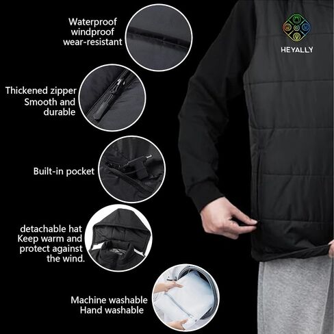 Heated Vest 6 Heat Levels, 23 Heat Zones,Lightweight,Washable,Unisex (Battery Pack Not Included) in Saudi Arabia