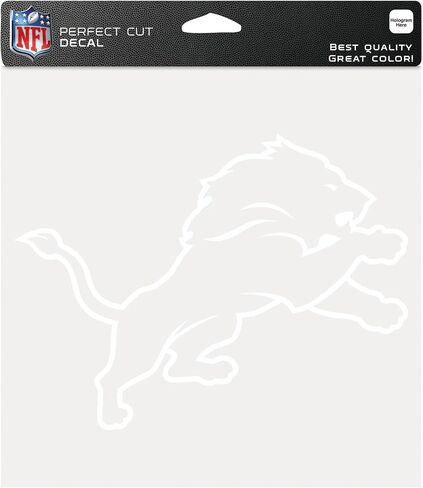 ملصق WinCraft NFL Detroit Lions ذو قصة مثالية، 20.32 سم × 20.32 سم، أبيض in Saudi Arabia