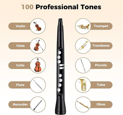Costzon Electronic Wind Instrument, Portable Mini Digital Electric Saxophone with MIDI, 100 Tones, 3W HIFI Speaker, 4-Octave Range & 2 Fingerings, Rechargeable EWI Synthesizer for Beginners Adults in Saudi Arabia