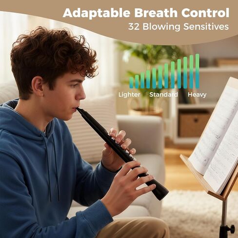 Costzon Electronic Wind Instrument, Portable Mini Digital Electric Saxophone with MIDI, 100 Tones, 3W HIFI Speaker, 4-Octave Range & 2 Fingerings, Rechargeable EWI Synthesizer for Beginners Adults in Saudi Arabia