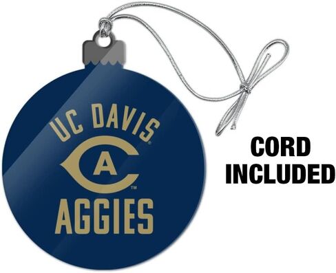 الرسومات والمزيد UC Davis Aggies Logo زينة عطلة شجرة عيد الميلاد من الأكريليك in Saudi Arabia
