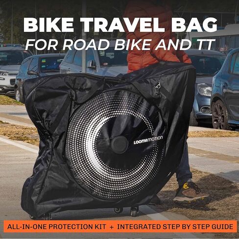 Bike Travel Case Airplane – Box for Air Travel | Durable Bike Bag with Full Protection | Fits Road & TT Bikes with Wheels, Safe Case for Flying in Saudi Arabia