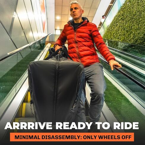 Bike Travel Case Airplane – Box for Air Travel | Durable Bike Bag with Full Protection | Fits Road & TT Bikes with Wheels, Safe Case for Flying in Saudi Arabia