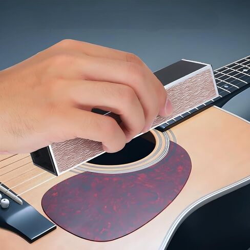 Guitar Leveling File, Fret Leveling Beam with Self adhesive Sandpaper Strip, Premium Aluminum Alloy, Guitar, Bass, Luthier Tool for Electric, Acoustic Guitar, Electric Bass in Saudi Arabia