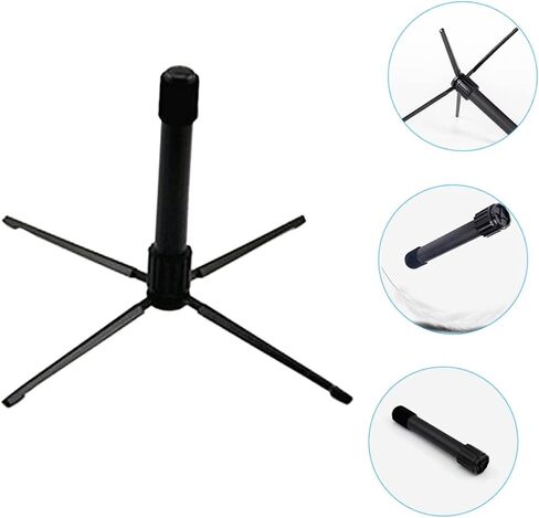HANABASS Folding Flute Stand Portable Clarinet Holder Adjustable Display Rack for Home and Outdoor Use Stable Instrument Support Compact Design in Saudi Arabia