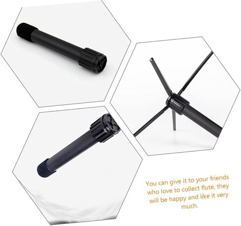 HANABASS Folding Flute Stand Portable Clarinet Holder Adjustable Display Rack for Home and Outdoor Use Stable Instrument Support Compact Design in Saudi Arabia
