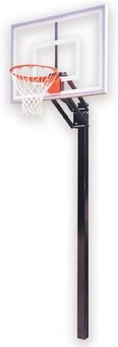 First Team Champ II Steel-Acrylic In Ground Adjustable Basketball System44; Black in Saudi Arabia