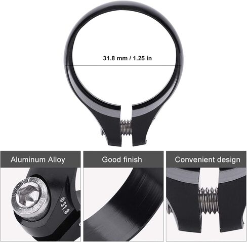 Bolt Clamp Aluminum Alloy Quick Release Seat Post Locking Clamps for 27.2mm(Black) in Saudi Arabia