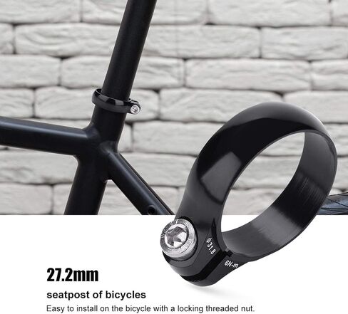 Bolt Clamp Aluminum Alloy Quick Release Seat Post Locking Clamps for 27.2mm(Black) in Saudi Arabia